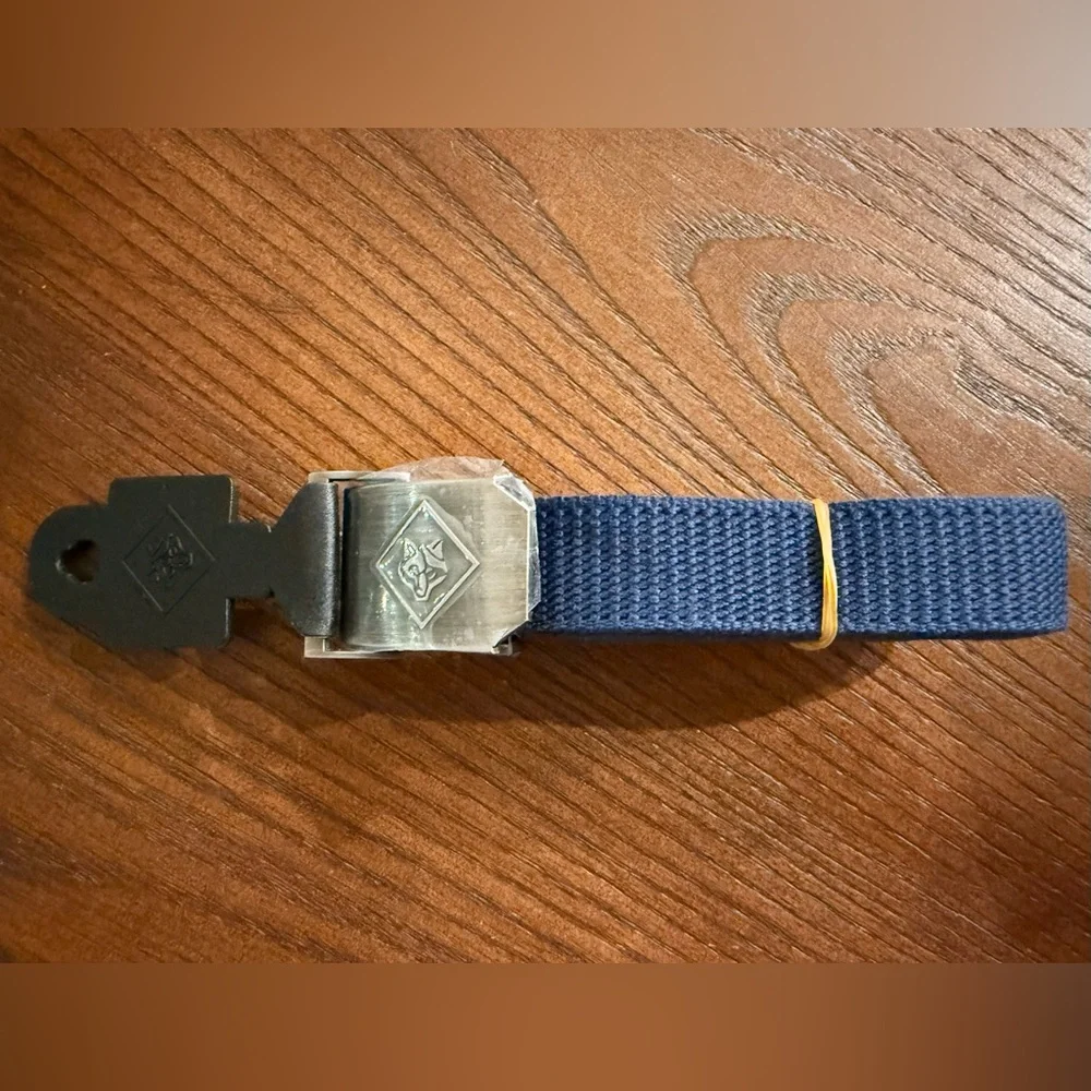 🆕 Cub Scout Uniform Belt & Buckle | Navy Canvas | Cut-to-Fit | NWT